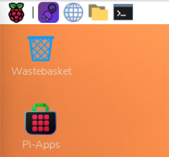 The Pi-Apps menu on the Raspberry Pi OS Desktop
