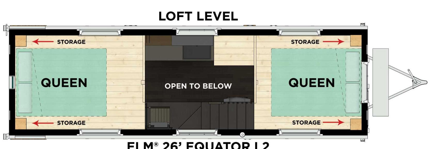 Elm Equator with Two Lofts